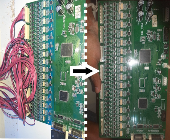 Repairing taiho rice sorter ejector board