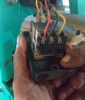 Repairing on off switch of discharge Conveyor