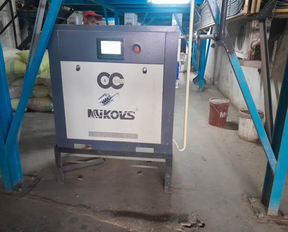 Mikvos Compressor Installed at Neluka Rice Mill