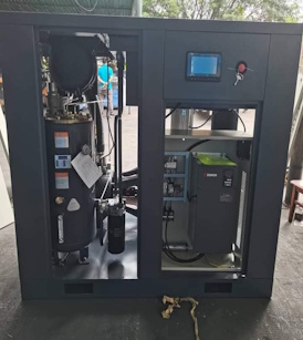 Front inside view of Mikvos Compressor