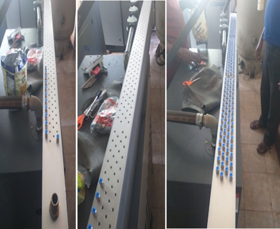 Cleaning air chamber and pneumatic nipple replacing